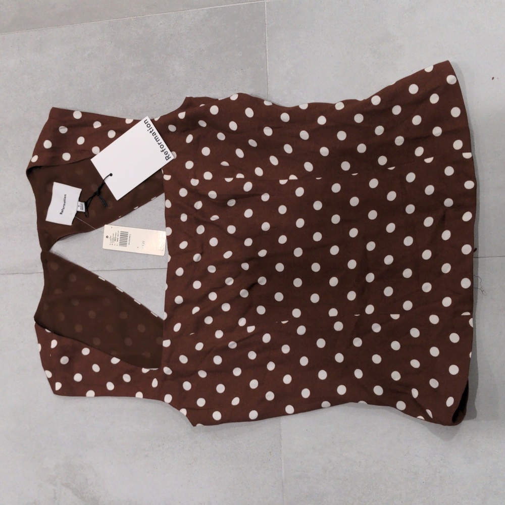 Reformation Diandra Top in AU LAIT - Picture 1 of 5